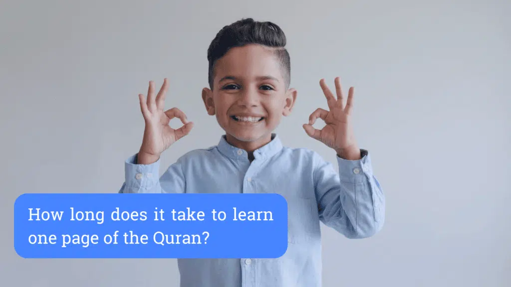 How long does it take to learn one page of the Quran