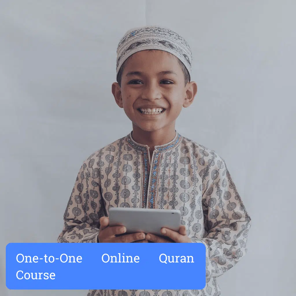 boy attending one-to-one online quran course