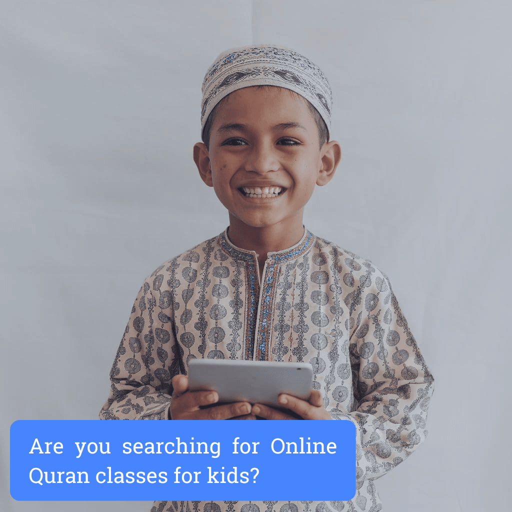 boy attending online quran classes