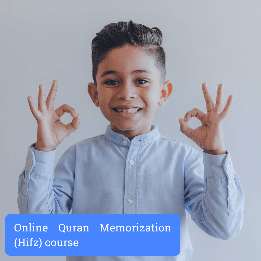 boy practicing quran memorization online