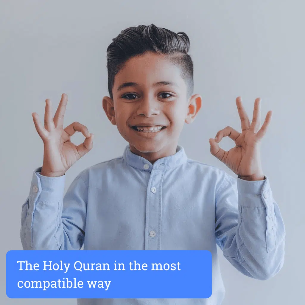 boy studying the holy quran with the best methods
