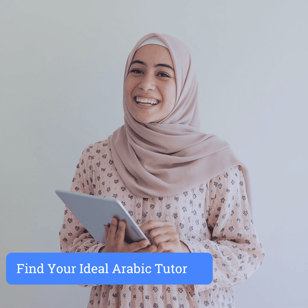 girl finding ideal arabic tutor online