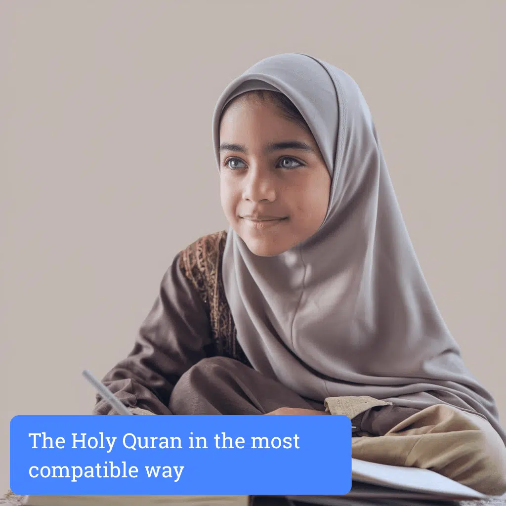 girl mastering the holy quran using the most compatible approach