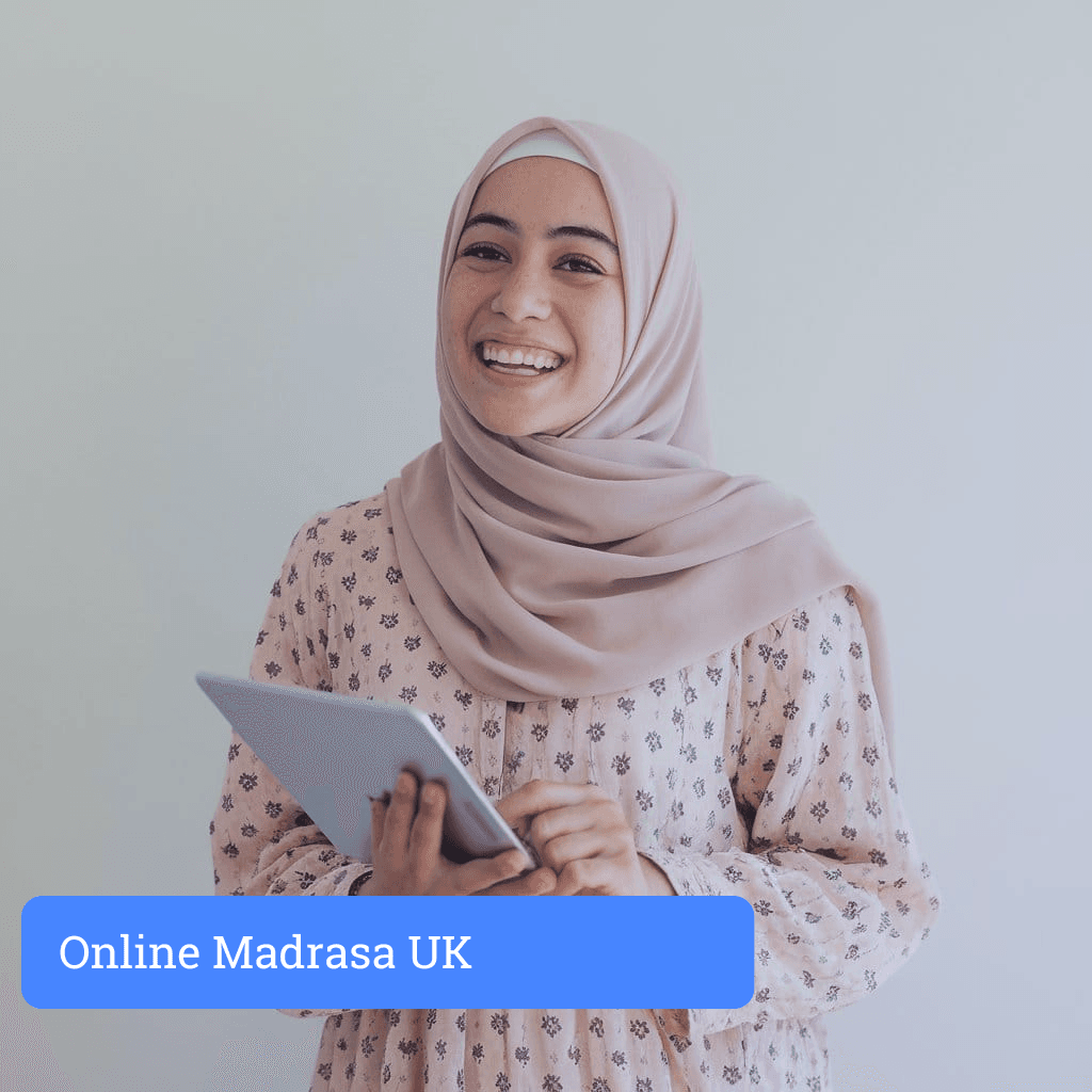 girl studying at online madrasa UK
