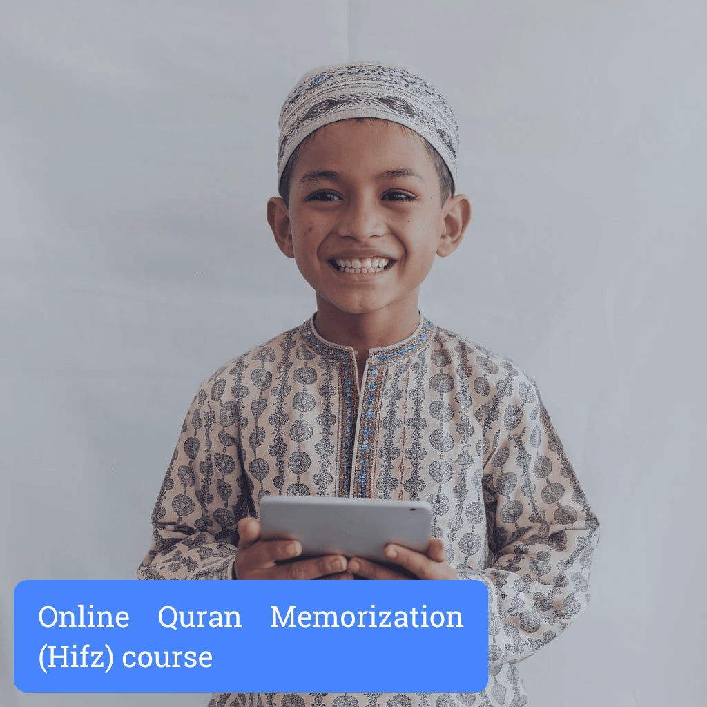 kid attending quran memorization class online