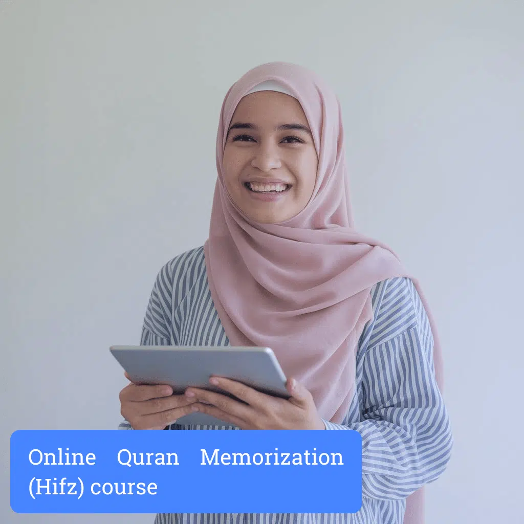 kid holding quran during online memorization class