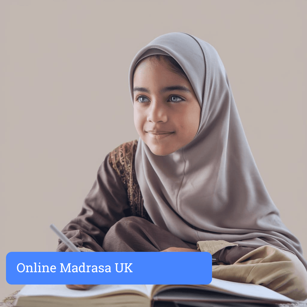 kid learning islamic education at online madrasa UK