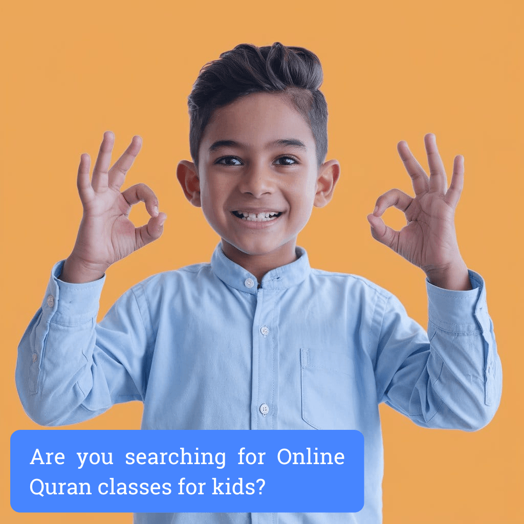 young boy studying quran online