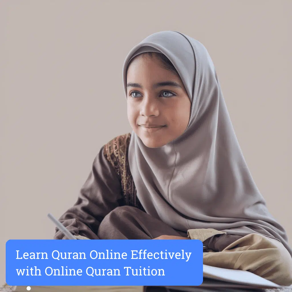 young girl mastering quran online effectively